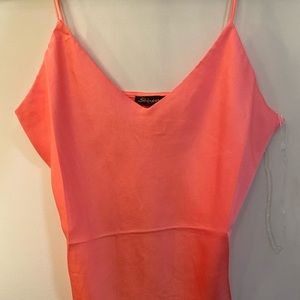 shiny scoop neck tank